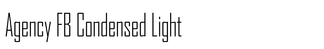 Agency FB Condensed Light